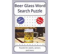 Beer Glass Word Search Puzzle: Word searches about Beer Glass, with easy to read print | 6 x 9 inches. 110 pages | 50+ puzzles _ Gifts for Vacations, Holidays. (Beer Series Word Search Puzzles)