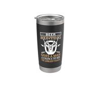 Beer Hunting Gives A Man Hunter Life Adventure Nature Lover Vaso térmico de acero inoxidable de doble pared