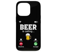 Beer Is Calling, divertida pantalla de teléfono, Call from Beer Design Carcasa para iPhone 13 Pro