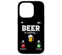 Beer Is Calling, divertida pantalla de teléfono, Call from Beer Design Carcasa para iPhone 14 Pro