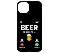 Beer Is Calling, divertida pantalla de teléfono, Call from Beer Design Carcasa para iPhone 15 Plus