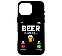 Beer Is Calling, divertida pantalla de teléfono, Call from Beer Design Carcasa para iPhone 16 Pro Max