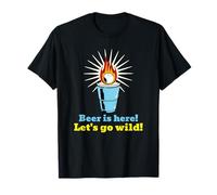 Beer Is Here Let's Go Wild (Fiesta) (Gráfico de Beer Pong) Camiseta
