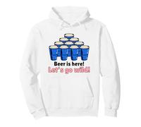 Beer Is Here Let's Go Wild (Fiesta) (Gráfico de Beer Pong) Sudadera con Capucha