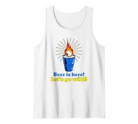 Beer Is Here Let's Go Wild (Gráfico de Beer Pong) Camiseta sin Mangas