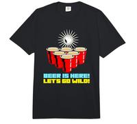 Beer Is Here Let's Go Wild Party Beer Pong Beber Juego Comfort Colors Adult Heavyweight T-Shirt
