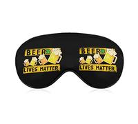 Beer Lives Matter Funny Sleep Eye Mask Soft Blindfold Eye Cover con correa ajustable Night Eyeshade para hombres y mujeres