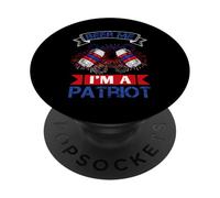 Beer Me I'm A Patriot American Flag Patriotic 4th of July PopSockets PopGrip Adhesivo