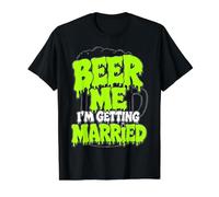 Beer Me I'm Getting Married - Funny Groom Bachelor Party Camiseta gráfica económica, Hombre, Negro, S