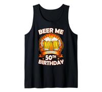 Beer Me It's My 50th Birthday 50 Years Old Party Celebration Camiseta sin Mangas