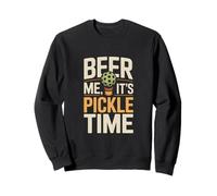 Beer Me It's Pickle Time Fun Pickleball Sudadera