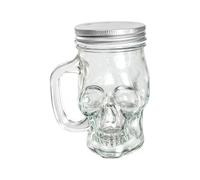 Beer Mug | 500ml Clear Halloween Skull Water Drinking Cups With Lid