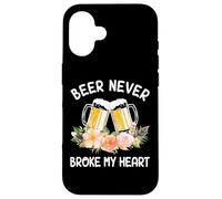 Beer Never Broke My Heart Flower Brew Craft Carcasa para iPhone 16