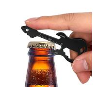 Beer Opener Keychain - Stainless Steel 7.4x2.8cm | Guitar Bottle Opener Carabiner Keychain Multi Purpose Tool | For Men Boyfriend Music Lovers Daily Travel Outdoor Camping Work Use
