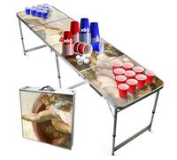 Beer Pong Juego Dios | 1 Mesa 120 Tazas (60 Azules y 60 Rojas) + 6 Bolas | Mesa Oficial | Juego de Beber | OriginalCup®