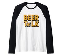 Beer Talk - Taza de Cerveza Divertida Bar Beber Humor Camiseta Manga Raglan
