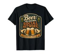 Beer The Original Social Network International Beer Day Camiseta gráfica económica