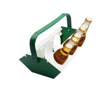Beer Travel Drink Carrier - 6 ranuras para tragaperras, portátil con asa con hielo, con aislamiento de hielo, de almacenamiento para exteriores, viajes, camping, y mochila deportiva