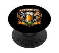 Beergineer - Divertido Juego de Palabras casero para elaborar Cerveza Artesanal PopSockets PopGrip Adhesivo