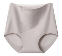 BeerMmay Aromira - Pantalones para mujer, Lushybum - Ropa interior moldeadora a prueba de fugas, cintura alta, no se ve, ropa interior sin costuras, gris, XL