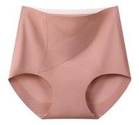 BeerMmay Aromira - Pantalones para mujer, Lushybum - Ropa interior moldeadora a prueba de fugas, cintura alta, no se ve, ropa interior sin costuras, Rojo ladrillo, XL