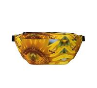 Bees Gather Nectar Running Waist Pack - Soporte para teléfono sin rebote para gimnasio, bolsa cruzada impermeable con correa ajustable