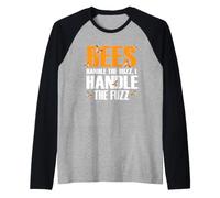 Bees Handle The Buzz I Handle The Fuzz Camiseta Manga Raglan