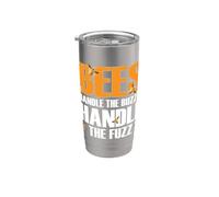 BEES HANDLE THE BUZZ I HANDLE THE FUZZ Vaso térmico de acero inoxidable de doble pared