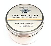 Bees of Britain Crema Corporal Nutritiva - Cacao, Karité y Miel - 99% Natural - Calidad Cosmética - pH 5.5 para Piel Sensible y Seca - Hidratación Profunda con Lavanda - 100g