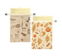 Bees Wax Bread Bag 2 Piece Portable Reusable Feshness Retain Preservation