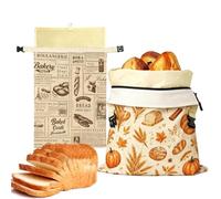 Bees Wax Bread Bag - 2 Piece Portable Reusable Freshness Preservation