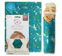 Bee's Wrap Envolturas de cera de abeja para alimentos, envoltura de pan oceánico, bolsas de almacenamiento de pan reutilizables fabricadas en Estados Unidos, alternativa orgánica y ecológica al papel