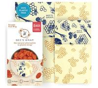Bee's Wrap Envolturas de cera de abeja para alimentos, fabricadas en Estados Unidos, reutilizables, orgánicas, y cubiertas de cuencos, alternativa ecológica al papel de aluminio, panal y abejas + osos
