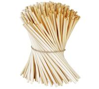 BEESI 200 Pajitas Con Estrellas de Paja Para Manualidades - Decoración Navideña Con Niños, Naturaleza - Suministros Para Manualidades de Navidad - 20 cm de Largo
