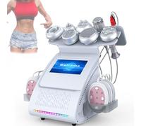 BEESOM 9 En 1 Eliminación Grasa,Radiofrecuencia Facial Corporal,80KHZ Cavitación + RF Vacío,SPA/Salón/Uso Privado,Esculpir Cuerpo/Reafirmación Piel,Eliminar Grasa & Antiarrugas, Cadera/Coxas/Abdomen