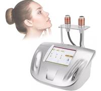 BEESOM Aparato Lifting Cutáneo Hifu Portátil,Herramienta Antiarrugas con Doble Cabezal,Tecnología De Radiofrecuencia Facial,Estiramiento Dérmico Seguro Sin Dolor para Estéticas