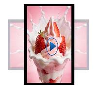 BEESOM Cartelera Publicitaria Pared,Pantalla Publicidad Digital,21.5" Altavoces Integrados & USB/DVI,para Tiendas,Reproductor Multimedia,Estable,Marketing Profesionales 21.5in