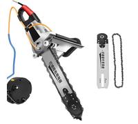 BEESOM Cortadora Muros Mano Motosierra Eléctrica Cadena Diamante Portátil,Diseño Manual Ergonómico,Cadena Diamantada Resistente, para Paredes Cemento Ladrillo Reformas Demolición Albañilería 35cm
