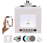 BEESOM Kit Caja Luz Rotación 360°,Softbox para Fotografía Y Vídeo Joyas T20