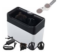 BEESOM Limpiador Portafiltros Cafe Eléctrico,Limpiadora Portafiltros Eléctrica, 300RPM,2 raspadores+2 cepillos,58mm,Acero Inoxidable,para casa cafetería Restaurante White