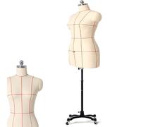 BEESOM Maniqui Costura Mujer Modista Maniquí Costura con Ruedas,Mujer Forma Vestido,Modelo Maniquí Costurera Totalmente Fijable,Modelo Fabricación Patrones Pantalones 1/3D White 92yards