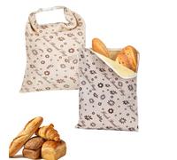 Beeswax Bread Bag, 2 Pack Extra Large Beeswax Bread Bags, Reusable Food Storage Bags With Zipper for Homemade Breads, Loaves & Baked Goods To Keep Fresh (B+C)