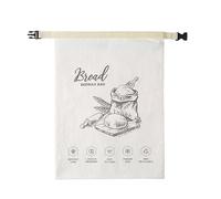 Beeswax Bread Bag - 42.5x31.5cm Reusable Linen Food Storage Bags | Large Homemade Storage With Zipper | Food Freezer Organisation | For Baking Cheese Sandwich Fresh Home Bakery Kitchen