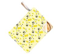 Beeswax Bread Bag - 43x33cm Wide Opening Food Storage Bag | Eco Friendly Bread Storage Sack, Bakery Container, Kitchen Organizer, Breathable Fresh Keeping Wrap For Home, Picnic, Camping, Lunch Packing