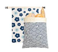 Beeswax Bread Bags 2 Pack Cotton Bread Storage Bags Large