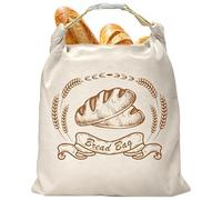 Beeswax Bread Storage Bag - Reusable Seal Lock Pouch for Food Freshness | Waxed Cotton Fabric with Fold Over Closure, Secure Seal Design, Eco Food Saver for Home Travel Camping Use
