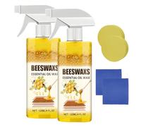 Beeswax Essential Oil Wax, Beeswax Wood Polish Spray, Multi-Purpose Furniture Polish for Living Rooms/Kitchens/Wood (2Pcs)