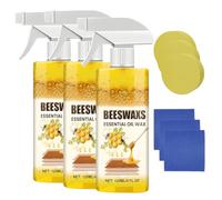 Beeswax Essential Oil Wax, Beeswax Wood Polish Spray, Multi-Purpose Furniture Polish for Living Rooms/Kitchens/Wood (3Pcs)