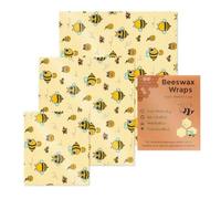Beeswax Food Wrap, Reusable Wax Sheets, Eco Storage Wrap, Natural Fresh Keeper, for Sandwich Bread Cheese Fruits Vegetables Kitchen Lunch Storage Zero Waste Sustainable Use 7.09x7.87 Inches