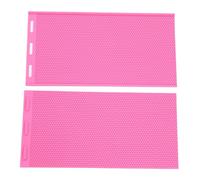 Beeswax Foundation Sheets 2PCS | Textured Beehive Pattern Silicone Form for Press Embosser | Large 17 x 8.8 Inch Reusable Wax Sheets Forming Tool